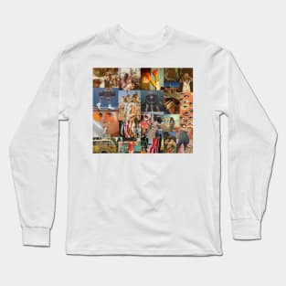 vintage 70s aesthetic collage Long Sleeve T-Shirt